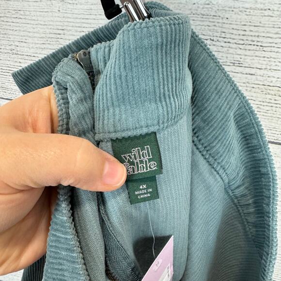 Wild Fable Plus Size Blue Corduroy Cargo Mini Skirt Size 4X - Picture 6 of 7